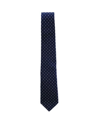 ARMANI COLLEZIONI Armani Collezione Mens Navy Blue / Light Blue Micro Geometric Neck Tie