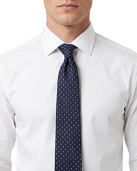 ARMANI COLLEZIONI Armani Collezione Mens Navy Blue / Light Blue Micro Geometric Neck Tie