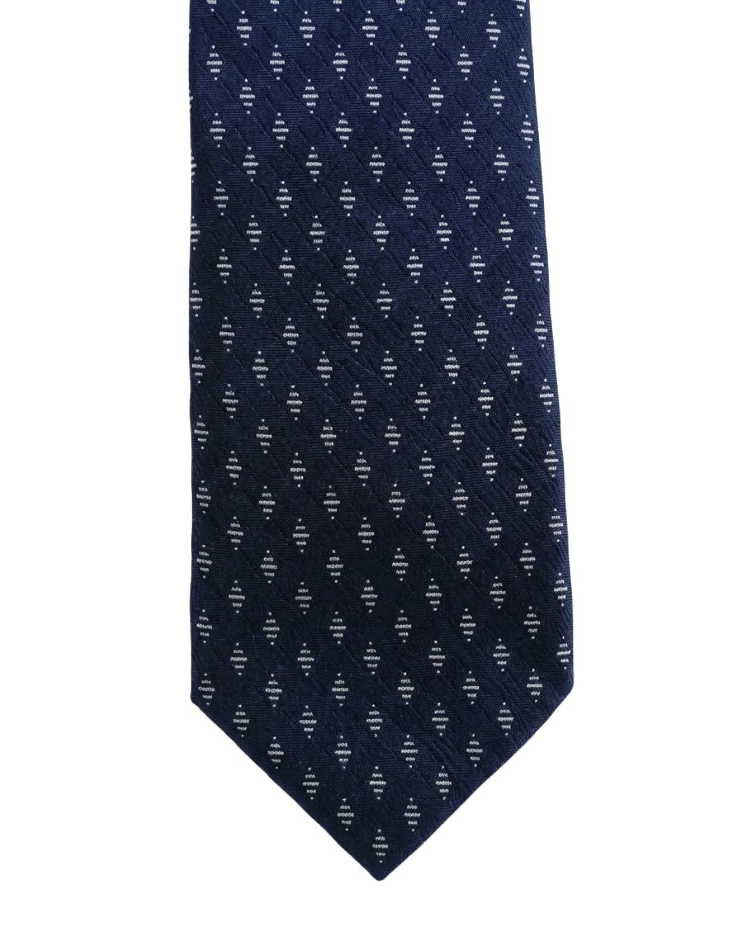 ARMANI COLLEZIONI Armani Collezione Mens Navy Blue / Light Blue Micro Geometric Neck Tie