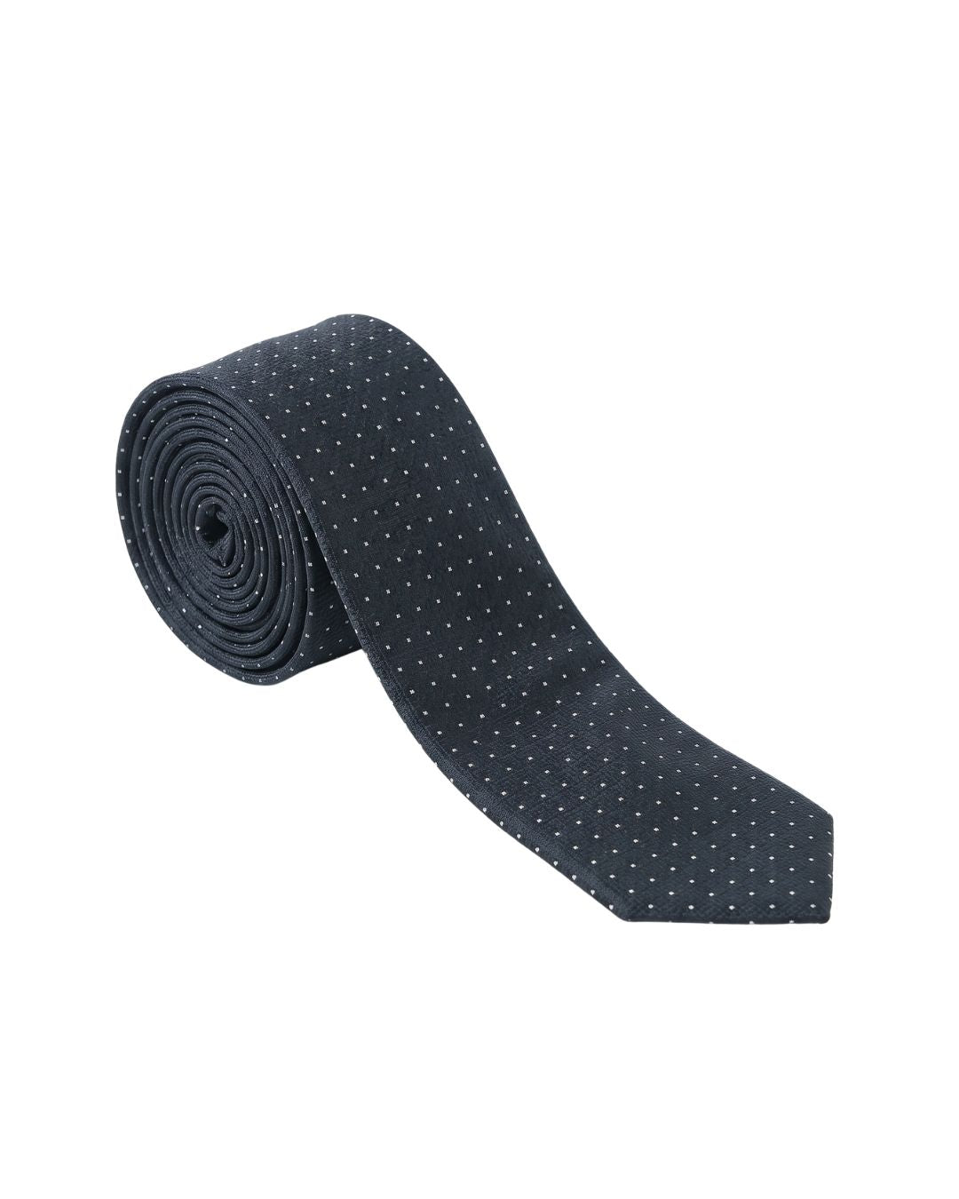ARMANI COLLEZIONI Armani Collezioni Mens Navy / White Micro Dot Silk Neck Tie