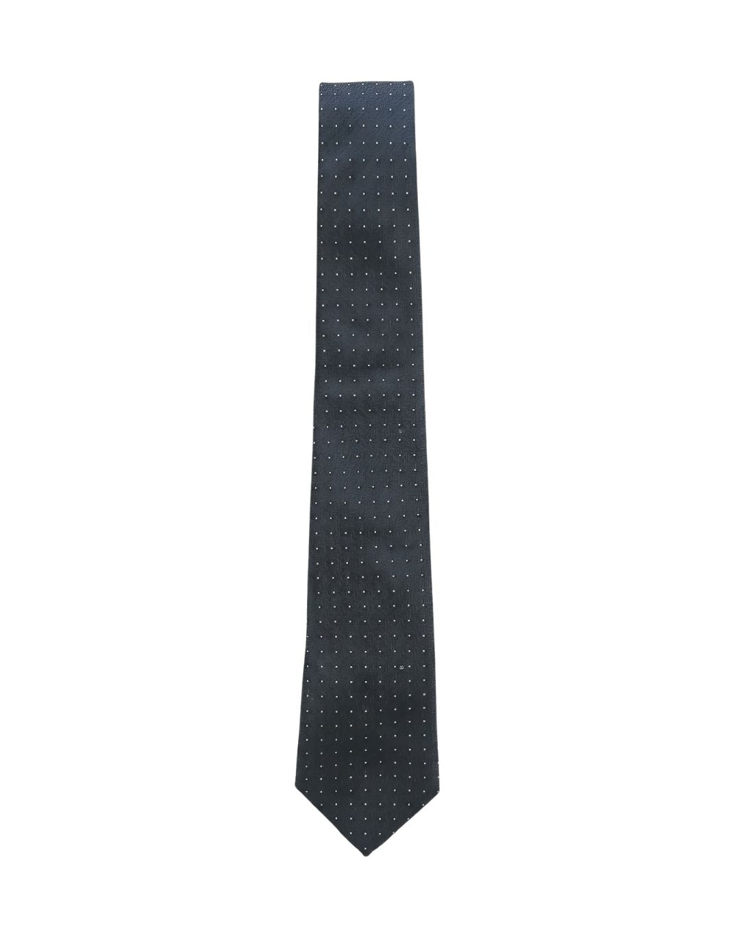 ARMANI COLLEZIONI Armani Collezioni Mens Navy / White Micro Dot Silk Neck Tie