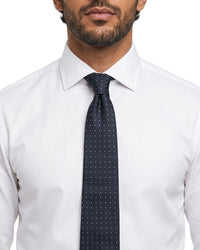ARMANI COLLEZIONI Armani Collezioni Mens Navy / White Micro Dot Silk Neck Tie