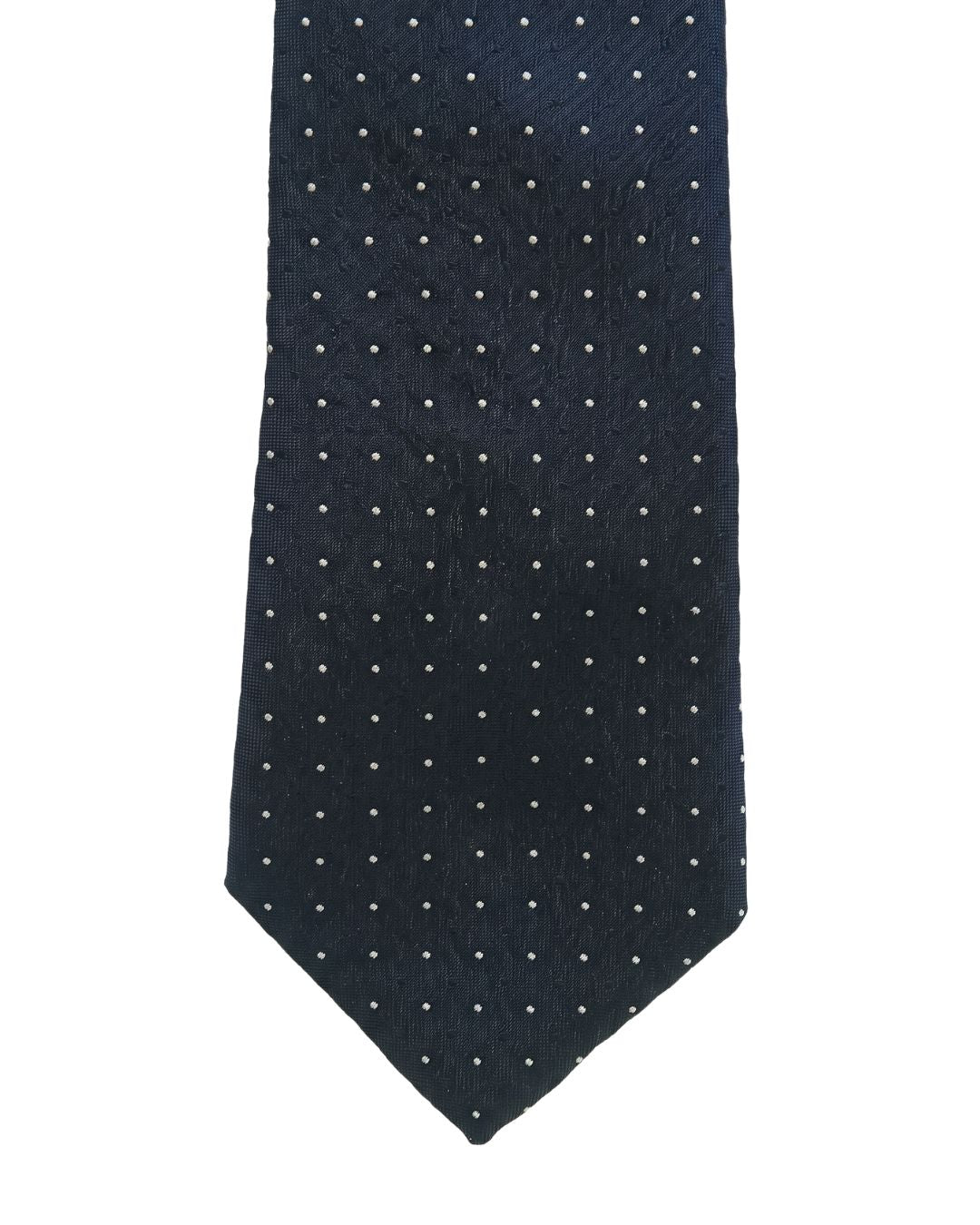 ARMANI COLLEZIONI Armani Collezioni Mens Navy / White Micro Dot Silk Neck Tie