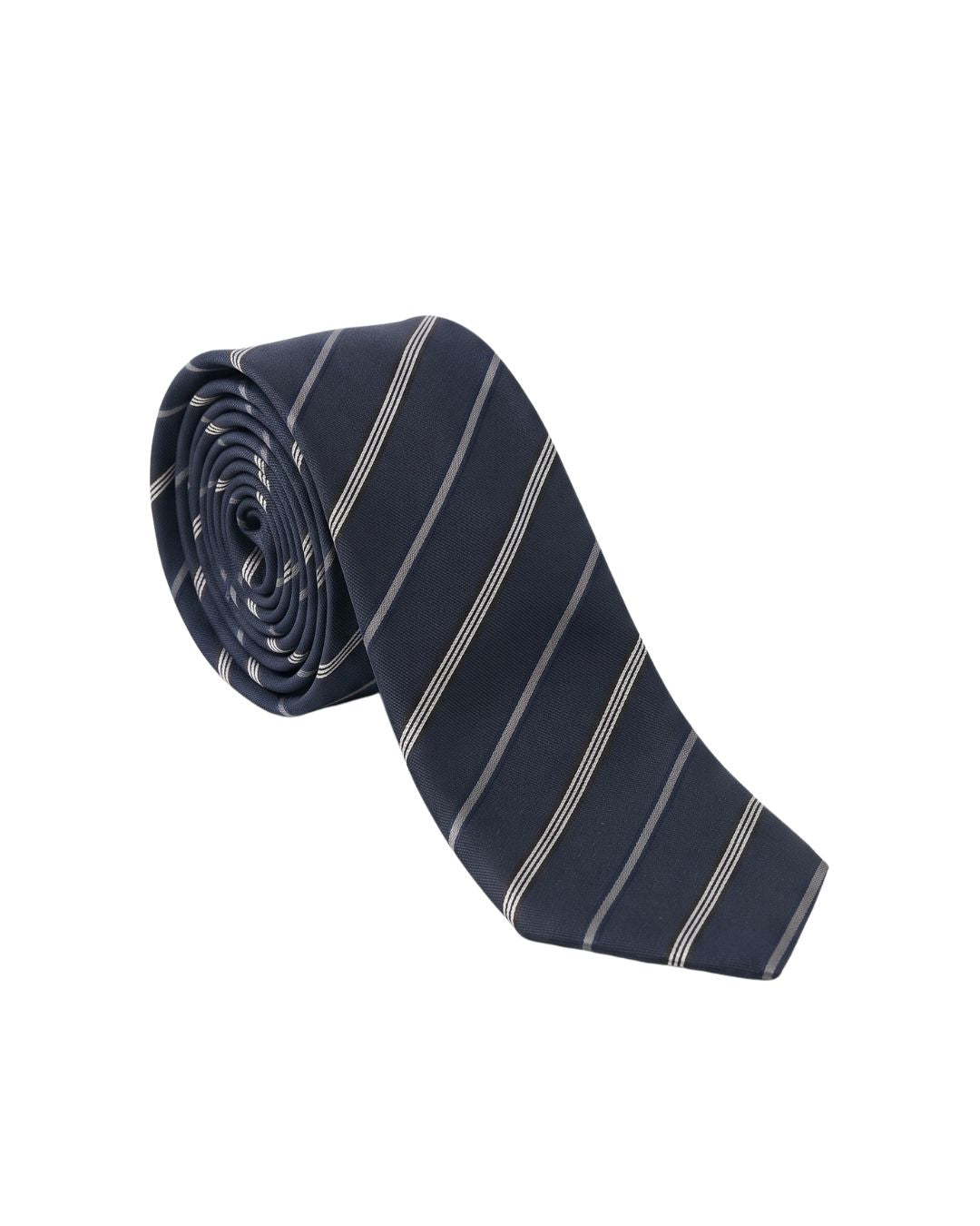 ARMANI COLLEZIONI Armani Collezioni Mens Navy / Gray Diagonal Stripe Silk Neck Tie