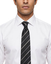 ARMANI COLLEZIONI Armani Collezioni Mens Navy / Gray Diagonal Stripe Silk Neck Tie