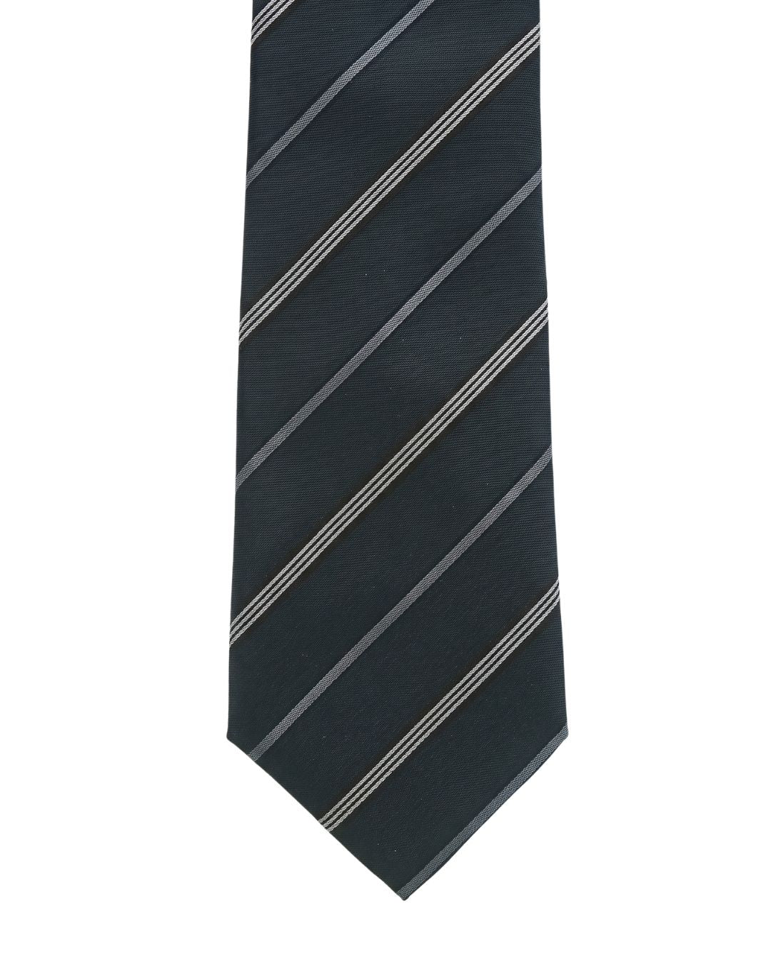 ARMANI COLLEZIONI Armani Collezioni Mens Navy / Gray Diagonal Stripe Silk Neck Tie