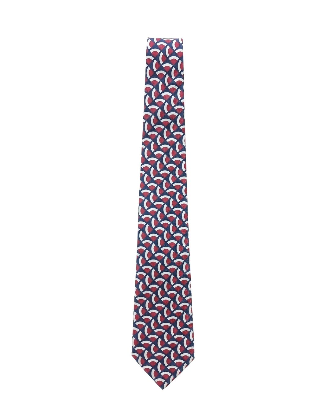 ARMANI COLLEZIONI Armani Collezione Mens Navy Blue / Red / White Multicolor Geometric Neck Tie