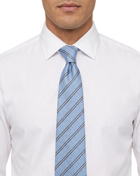 ARMANI COLLEZIONI Armani Collezione Mens Light Blue / Navy Diagonal Stripe Neck Tie
