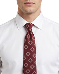 ARMANI COLLEZIONI Armani Collezioni Mens Burgundy / Pink Diamond Geometric Neck Tie