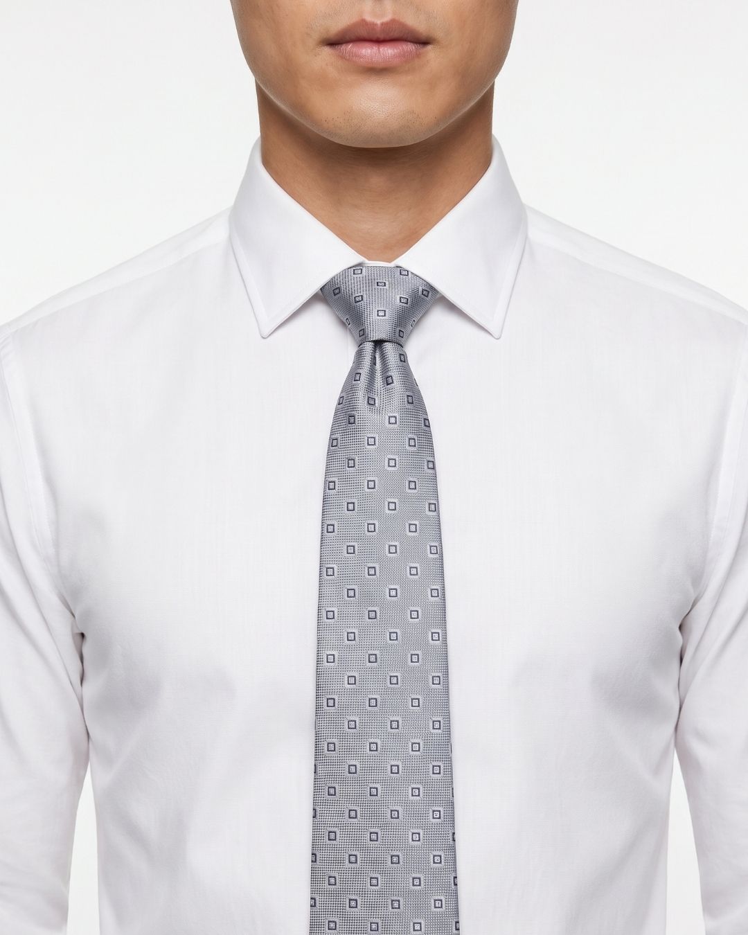 ARMANI COLLEZIONI Armani Collezione Mens Light Blue / Gray Micro Square Neck Tie