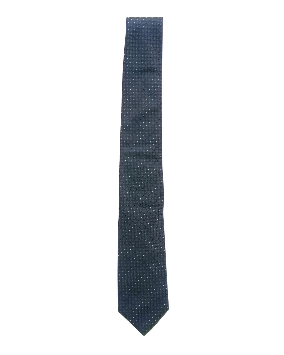 ARMANI COLLEZIONI Armani Collezione Mens Charcoal Gray Micro Geometric Neck Tie