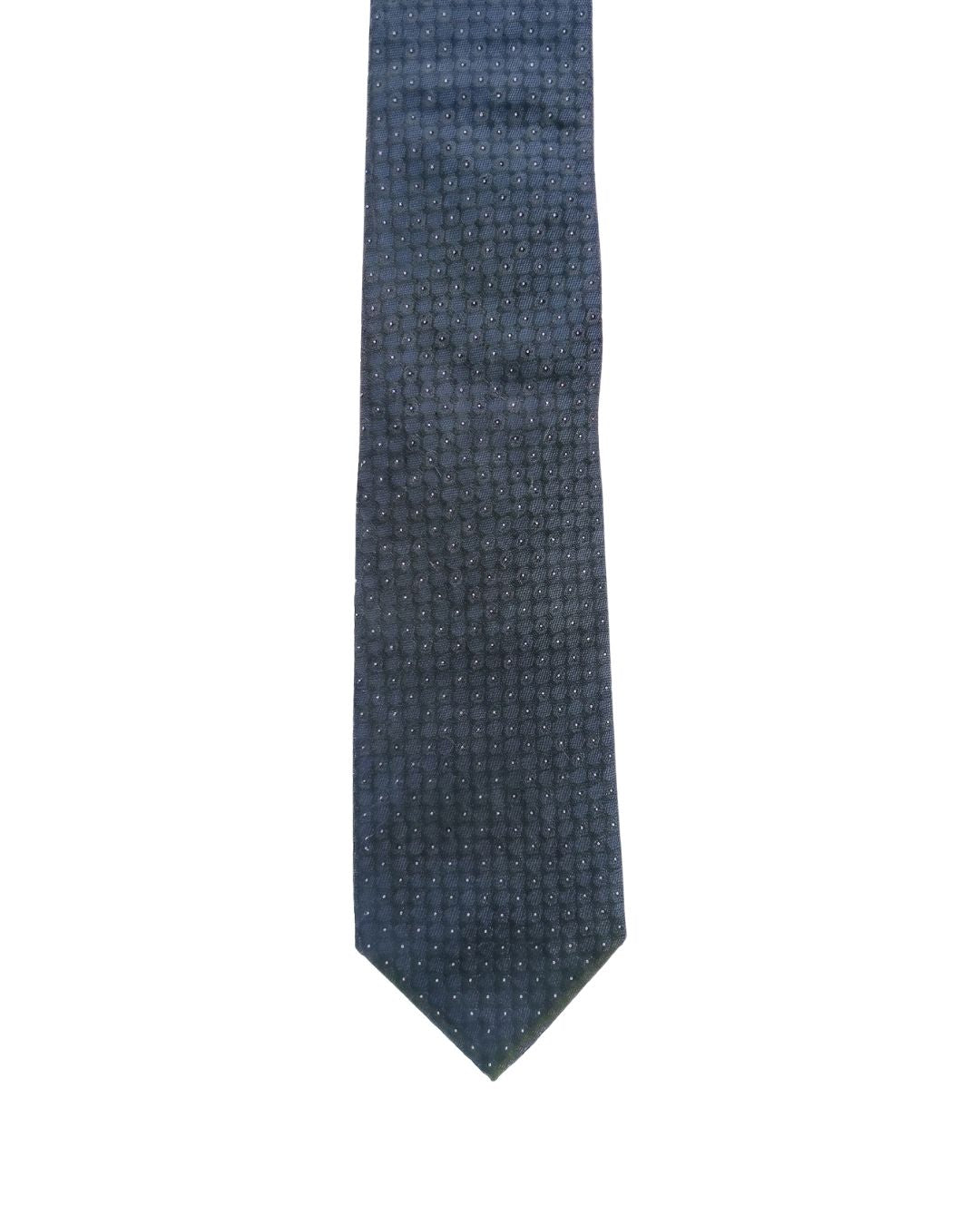 ARMANI COLLEZIONI Armani Collezione Mens Charcoal Gray Micro Geometric Neck Tie