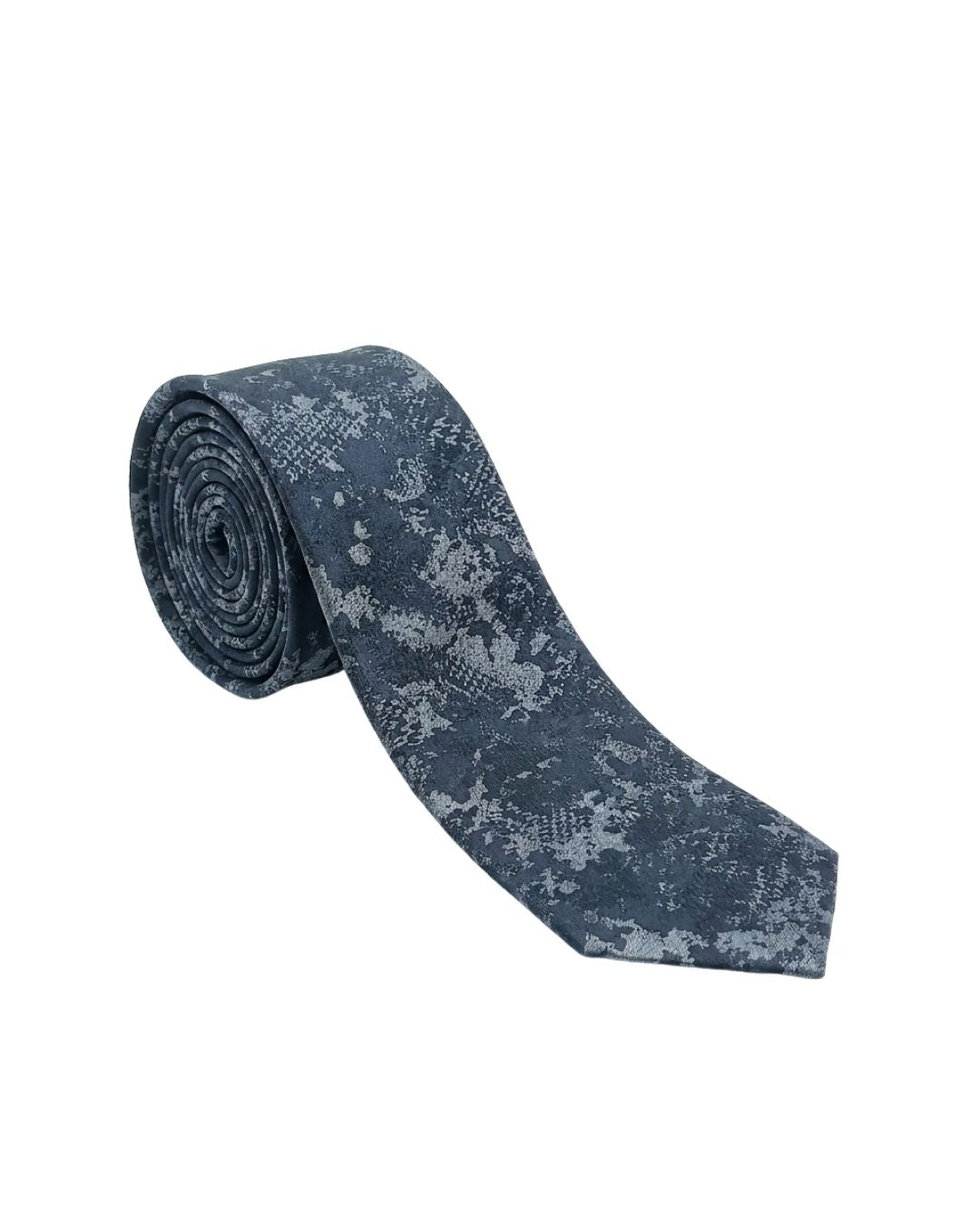 ARMANI COLLEZIONI Armani Collezioni Mens Blue / Gray Floral Silk Neck Tie