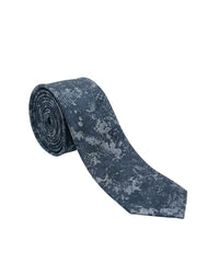 ARMANI COLLEZIONI Armani Collezioni Mens Blue / Gray Floral Silk Neck Tie