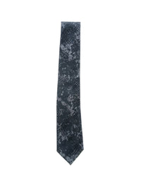ARMANI COLLEZIONI Armani Collezioni Mens Blue / Gray Floral Silk Neck Tie