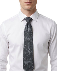 ARMANI COLLEZIONI Armani Collezioni Mens Blue / Gray Floral Silk Neck Tie