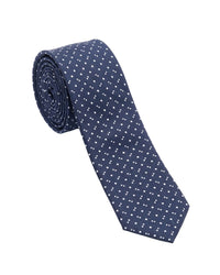 ARMANI COLLEZIONI Armani Collezione Mens Navy Blue / White Diamond Dot Neck Tie