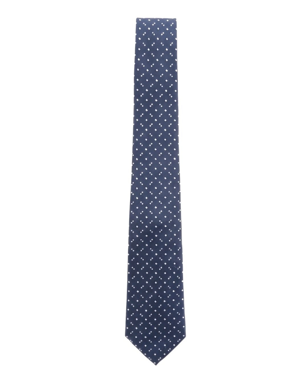 ARMANI COLLEZIONI Armani Collezione Mens Navy Blue / White Diamond Dot Neck Tie