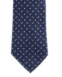 ARMANI COLLEZIONI Armani Collezione Mens Navy Blue / White Diamond Dot Neck Tie