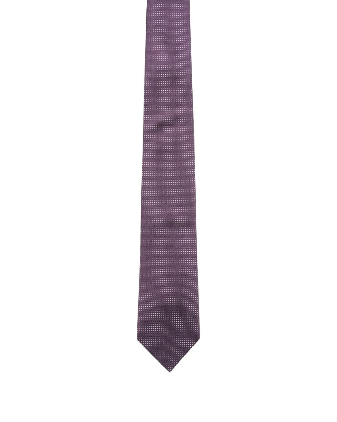 ARMANI COLLEZIONI Armani Collezioni Mens Lavender Micro Textured Silk Neck Tie