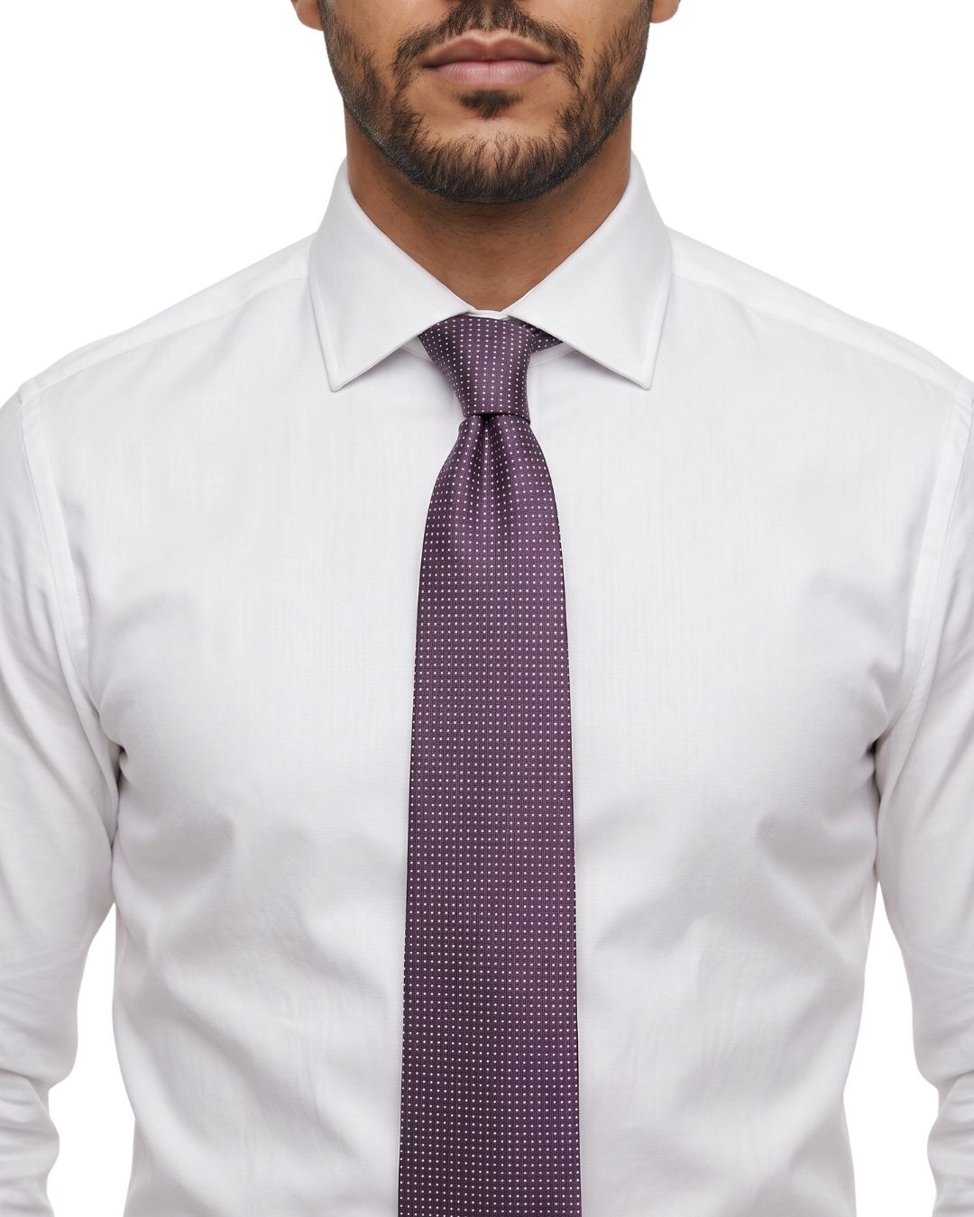 ARMANI COLLEZIONI Armani Collezioni Mens Lavender Micro Textured Silk Neck Tie