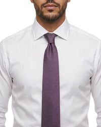 ARMANI COLLEZIONI Armani Collezioni Mens Lavender Micro Textured Silk Neck Tie