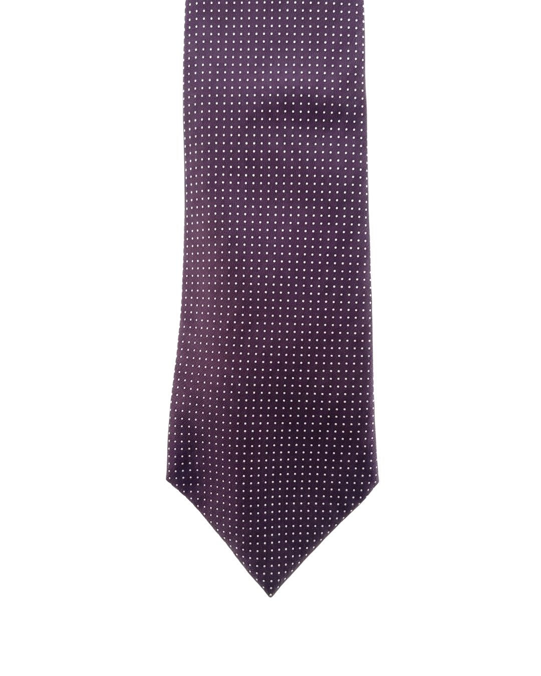 ARMANI COLLEZIONI Armani Collezioni Mens Lavender Micro Textured Silk Neck Tie