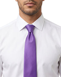 ARMANI COLLEZIONI Armani Collezioni Mens Purple Solid Silk Neck Tie