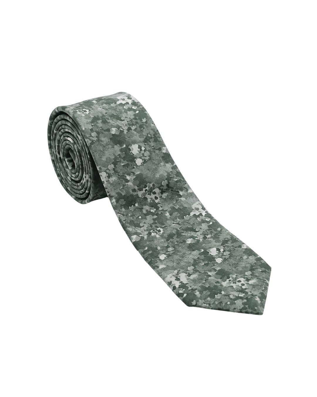 ARMANI COLLEZIONI Armani Collezioni Mens Sage Green Floral Silk Neck Tie