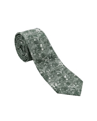 ARMANI COLLEZIONI Armani Collezioni Mens Sage Green Floral Silk Neck Tie