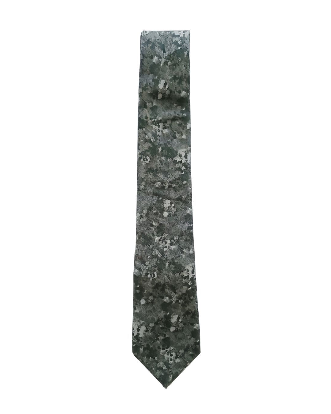 ARMANI COLLEZIONI Armani Collezioni Mens Sage Green Floral Silk Neck Tie