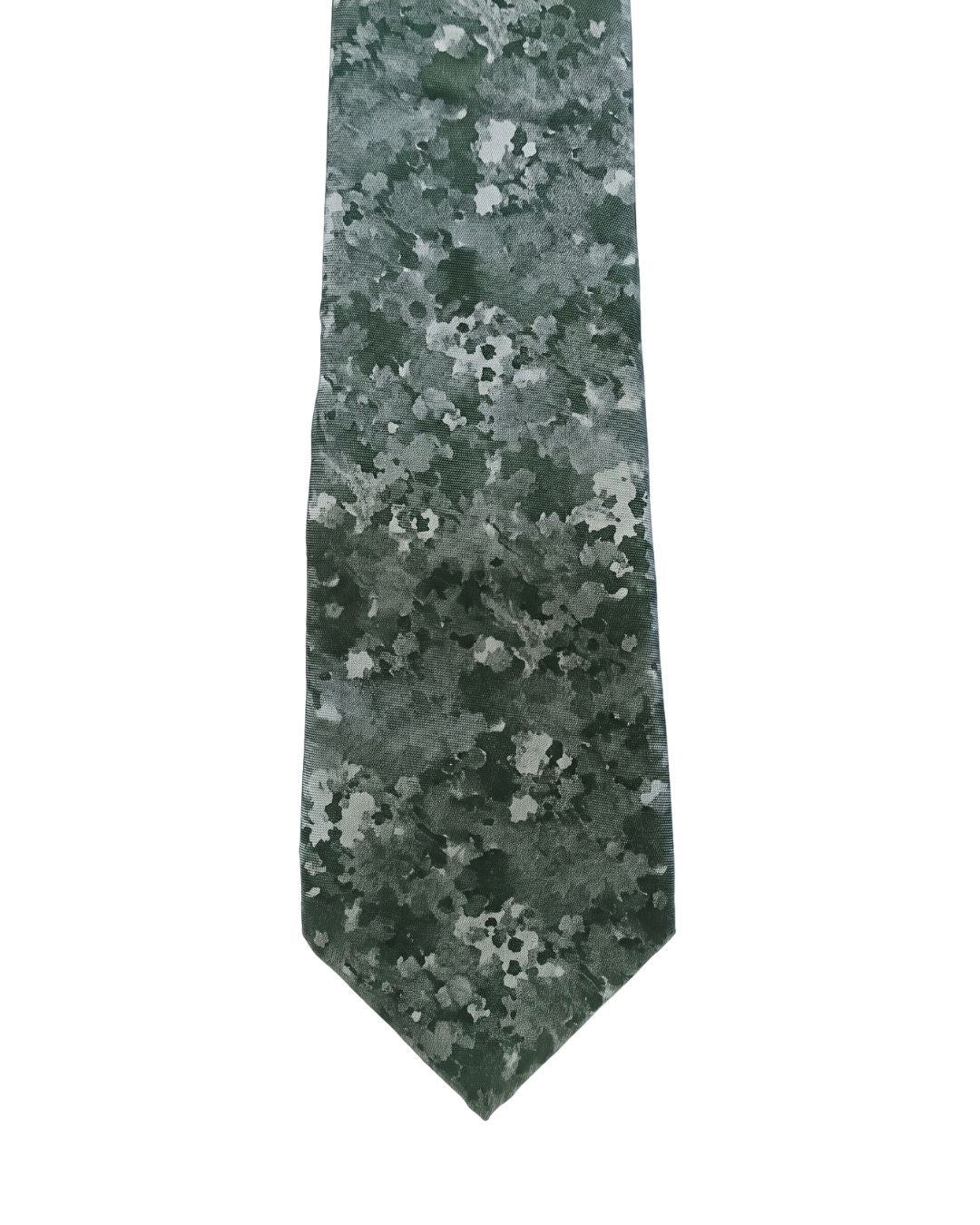 ARMANI COLLEZIONI Armani Collezioni Mens Sage Green Floral Silk Neck Tie