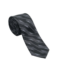 ARMANI COLLEZIONI Armani Collezione Mens Black / Gray Abstract Geometric Neck Tie