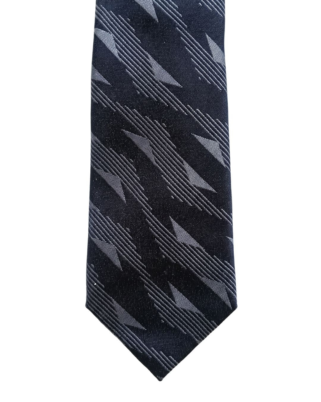 ARMANI COLLEZIONI Armani Collezione Mens Black / Gray Abstract Geometric Neck Tie