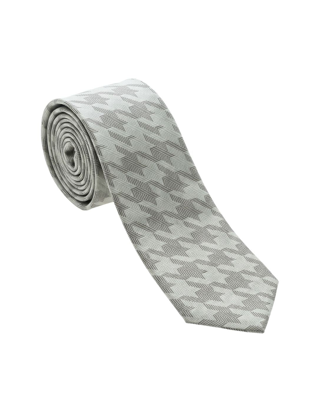 ARMANI COLLEZIONI Armani Collezione Mens Light Gray / Gray Houndstooth Neck Tie