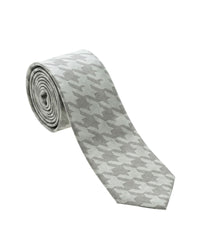 ARMANI COLLEZIONI Armani Collezione Mens Light Gray / Gray Houndstooth Neck Tie