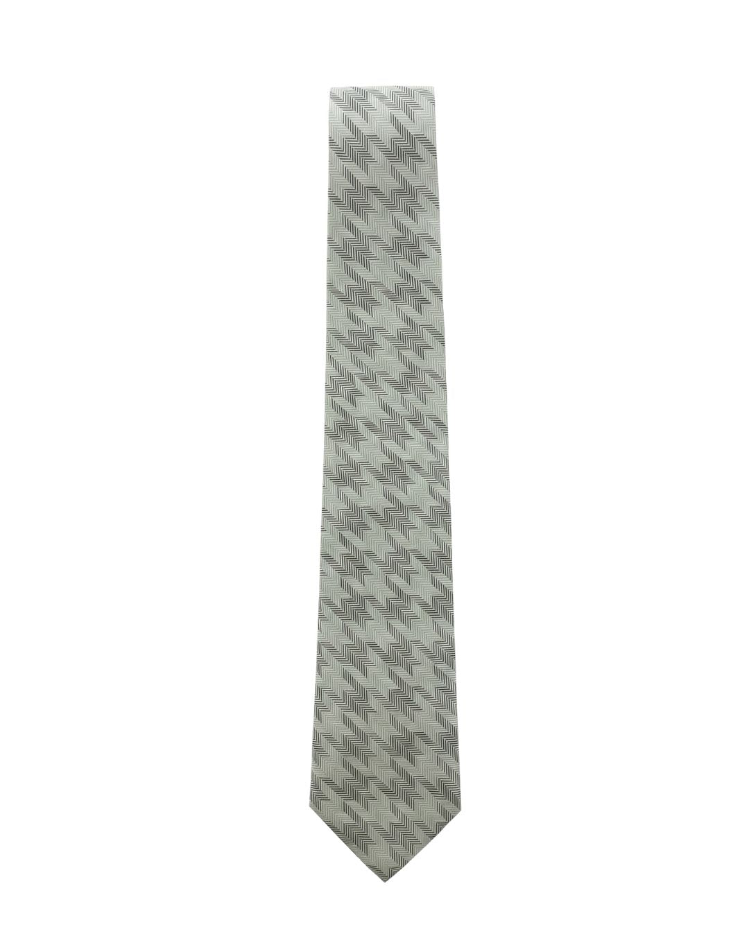 ARMANI COLLEZIONI Armani Collezione Mens Light Gray / Gray Houndstooth Neck Tie