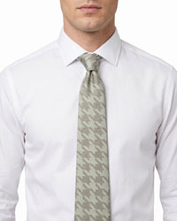 ARMANI COLLEZIONI Armani Collezione Mens Light Gray / Gray Houndstooth Neck Tie