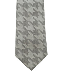 ARMANI COLLEZIONI Armani Collezione Mens Light Gray / Gray Houndstooth Neck Tie