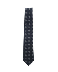 ARMANI COLLEZIONI Armani Collezione Mens Navy Blue / Gray Square Diamond Neck Tie