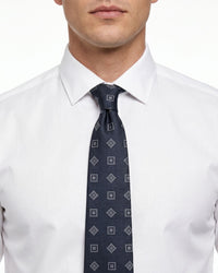 ARMANI COLLEZIONI Armani Collezione Mens Navy Blue / Gray Square Diamond Neck Tie
