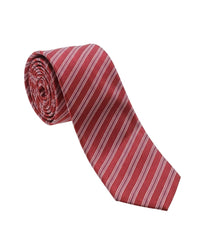 ARMANI COLLEZIONI Armani Collezione Mens Red / White / Gray Diagonal Stripe Neck Tie