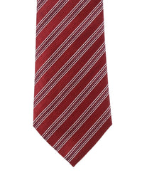 ARMANI COLLEZIONI Armani Collezione Mens Red / White / Gray Diagonal Stripe Neck Tie