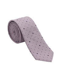 ARMANI COLLEZIONI Armani Collezioni Mens Lavender / Black Polka Dot Silk Neck Tie