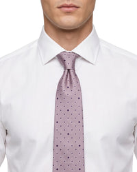 ARMANI COLLEZIONI Armani Collezioni Mens Lavender / Black Polka Dot Silk Neck Tie