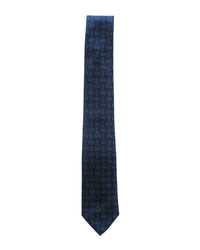 ARMANI COLLEZIONI Armani Collezione Mens Navy Blue / Blue Tonal Grid Neck Tie