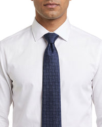 ARMANI COLLEZIONI Armani Collezione Mens Navy Blue / Blue Tonal Grid Neck Tie