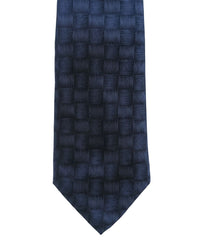 ARMANI COLLEZIONI Armani Collezione Mens Navy Blue / Blue Tonal Grid Neck Tie