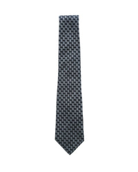 ARMANI COLLEZIONI Armani Collezioni Mens Black / Gray Houndstooth Silk Neck Tie