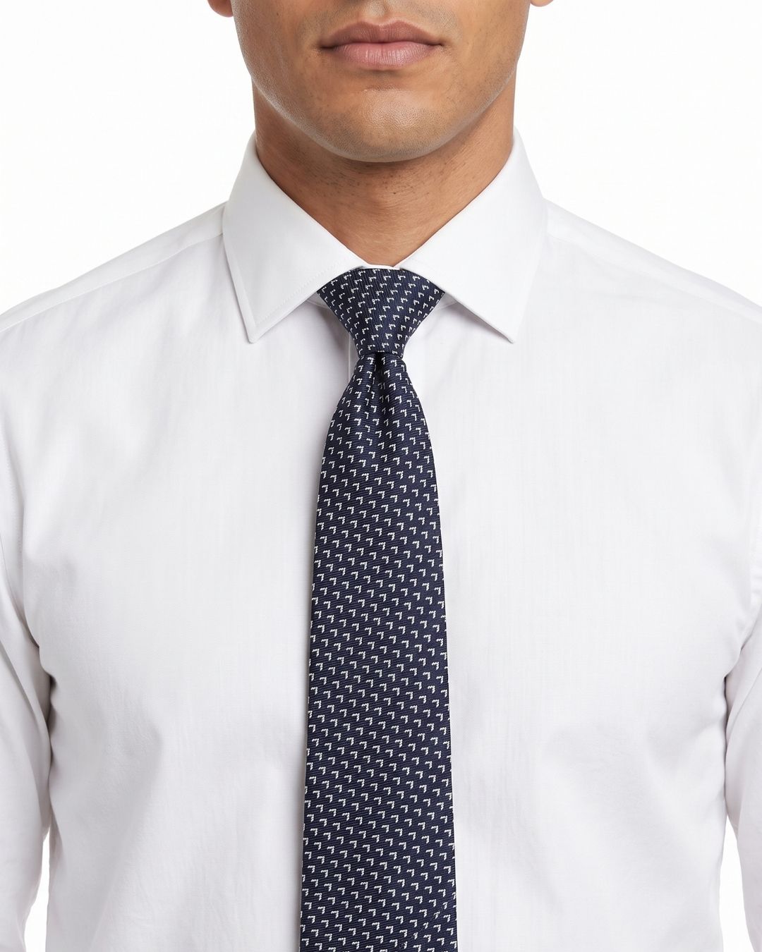 ARMANI COLLEZIONI Armani Collezione Mens Navy Blue / Light Blue Micro Geometric Neck Tie